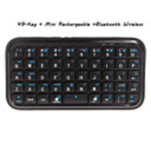 49-Key Mini Rechargeable Bluetooth Wireless QWERTY Keyboard for IPAD/IPHONE4G/3G/3GS