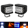 4inch 45W Side Shooter Off Road Dual Side Work Light Combo Led DRL with Flash Strobe Function Driving Flood Work Light Bar For Tractors Boat 4x4 Truck SUV ATV Fog Lamp