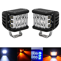 4inch 45W Side Shooter Off Road Dual Side Work Light Combo Led DRL with Flash Strobe Function Driving Flood Work Light Bar For Tractors Boat 4x4 Truck SUV ATV Fog Lamp
