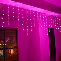 4m 96 LEDs Icicle Curtain Light with Memory Function can be Linkable to the Light String White Blue Warm White Pink Purple Multi-color US-110-120V and EU 220V-240V miniinthebox