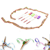 4M Colorful Gym Ribbons Dance Ribbon Rhythmic Art Gymnastic Ballet Streamer Twirling Rod Stick For Gym Training Professional Random Color