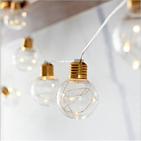 4M LED String Light Outdoor Waterproof Fairy Lights Garland G45 Bulbs Garden Patio Wedding Christmas Decoration Light Chain Warm White Lighting AA Battery Power