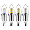 4pcs 12 W LED Candle Lights 1200 lm E12 72 LED Beads SMD 2835 Christmas Wedding Decoration Warm White Cold White 85-265 V