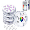 4pcs 16 Colors Submersible Led Lights With Magnet and Suction Cup Pond Fountain Underwater LED Night Light for Vase Fishtank