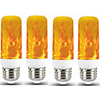 4pcs 1pcs New LED Dynamic Flame Effect Fire Light Bulb E27 LED Corn Bulb Creative Flickering Emulation 5W LED Lamp Light