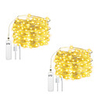 4pcs 2pcs 10m String Lights 100 LEDs EL Warm White Halloween Christmas Waterproof Outdoor Decorative Batteries Powered Rechargable
