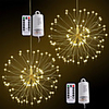 4pcs 2pcs 120LED Hanging Starburst Lights LED Fireworks Lamp LED Broom 60 Branches Waterproof Copper Wire Timed Colorful Lantern Christmas Tree Party Festival Décor