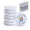 4pcs 2pcs 2.6 W Underwater Lights Waterproof Remote Controlled Dimmable Multi Color 4.5 V Swimming pool Suitable for Vases Aquariums 13 LED Beads Halloween Christmas