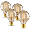 4pcs 40 W E26 / E27 G80 Warm White 2300 k Retro / Dimmable / Decorative Incandescent Vintage Edison Light Bulb 220-240 V miniinthebox