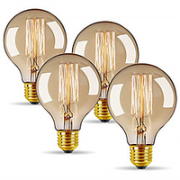 4pcs 40 W E26 / E27 G80 Warm White 2300 k Retro / Dimmable / Decorative Incandescent Vintage Edison Light Bulb 220-240 V miniinthebox