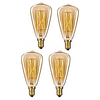 4pcs 40W E14 ST48 Warm White 2200-2800k Retro Dimmable Decorative Incandescent Vintage Edison Light Bulb 220-240V miniinthebox