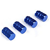 4Pcs Blue Aluminum Alloy Car Tire Wheel Cap Valve Cover Fine Seal Dust-proof Air Valve Caps