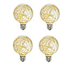 4pcs Creative Edison Light Bulb Vintage Decoration G95 LED Filament lamp Copper Wire String E27 110V 220V Replace Incandescent Bulbs