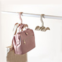 4Pcs Handbag Bag Holder Space Saving Hanger Cabinets Clothes Rack 360 Degree Rotation Scarf Hanging Rack