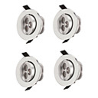 4pcs LED Downlight 3W Recessed Round LED Ceiling Lamp AC 220V 230V 240V Indoor Lighting Warm White Cold White