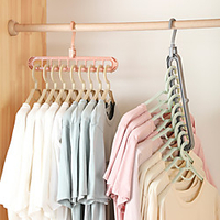 4Pcs Non-slip Magic Hanger Multifunctional Folding Shirts Coat Clothes Hanger Space Saving Hanger Clothes Hanger Wardrobe Organizer miniinthebox