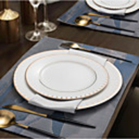 4pcs Placemat Polyester Fibre Dust-Proof Light Luxury Table Cover Table decoration