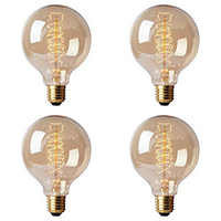 4pcs Retro Edison Light Bulb E27 220V 40W G80 Filament Vintage Ampoule Incandescent Bulb Edison Lamp miniinthebox