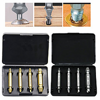 4Pcs Screw Extractor Drill Bits Bolt Extractor Set Broken Damaged Bolt Remover Double Ended Damaged Screw Extractor