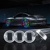 4Pcs Solar Energy Car Wheel Hub Lamp Hot Wheel Lights with Motion Sensors Colorful LED Tire Light Decorative Lights Waterproof for Car Auto Motorcycles Bicycles