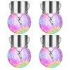 4pcs Solar Lights Outdoor Cracked Glass Ball Light Solar Hanging Lanterns Waterproof Globe Lighting for Patio Fance Garden miniinthebox