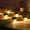 4pcs Solar Step Lights Outdoor LED Deck Stair Lights Waterproof LED for Garden Fence Step Railing Stairs Yard Patio Pathway Holiday Light miniinthebox