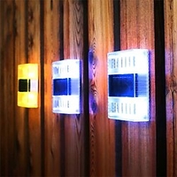 4pcs Solar Wall Lights Outdoor 6LEDs Wall Lamp Waterproof for Balcony Pavilion Doorway Step Light Home Garden Decoration Solar LED Lamps miniinthebox