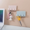 4PCS Sticky Creative Mobile Phone Charging Stand Mobile Phone Holder Ipad Charging Stand Seamless Wall 4 Hook Storage Rack