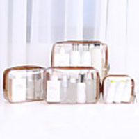 4pcs Travel Organizer Cosmetic Bag Travel Toiletry Bag Large Capacity Washable Travel Storage Durable Transparent PVC(PolyVinyl Chloride) Portable Foldable Luggage