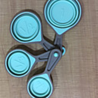 4Pcs/set Measuring Cup Folding Measuring Spoon Set Coffee Sugar Scoop Baking Cooking Kitchen Silicone Measuring Cups Tool