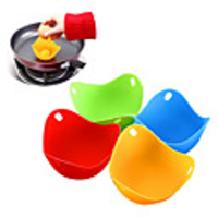 4pcs/set Silicone Egg Poacher Poaching Pods Egg Mold Bowl Rings Cooker Boiler Kitchen Cooking Accessories Pancake Maker