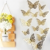 4sets 12Pcs/Set 3D Hollow Butterfly Wall Sticker Gold Silver Wedding Decoration Living Room Home Decor Butterflies Decal Stickers miniinthebox