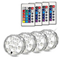 4X LED Submersible Light Pool Lighting IP68 Waterproof Remote SMD5050 Submersible Lights for Pond Fountain Aquarium Vase Tub Bathtub Decoration Underwater Decoration Colorful Lamp With Remote Controll