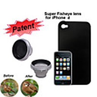 4x Telephoto Lens with Protective Back Case for iPhone 4