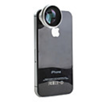 4x Telephoto Magnet Lens with Back Case for iPhone 4,  4S,  the New iPad and iPad 2
