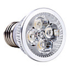 4x1W E27 4 LED 95-260V 3000K Warm White Light Bulb 400Lm