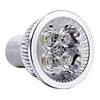 4x1W GU10 4 LED 95-260V 3000K Warm White Light Bulb 400Lm