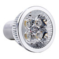 4x1W GU10 4 LED 95-260V 3000K Warm White Light Bulb 400Lm