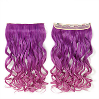 5 Clips in One Piece Straight Synthetic Hair Weaves Hairpiece For Women Hair Weave Synthetic Clip-in Hair Extensions Colorful miniinthebox