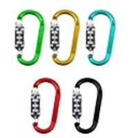5-color Random Outdoor Carabiner Combination Lock Zinc Alloy Anti-theft Lock Mechanical Luggage Bicycle Padlock