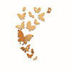 5 colors Mirror Wall Sticker Decal Butterflies 3D Mirror Wall Art Party Wedding Home Decors Butterfly fridge Wall