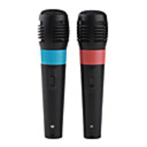 5-in-1 Universal USB Karaoke Microphone Set for Wii PS3 PS2 Xbox 360 PC (2-Pack)