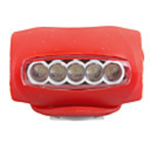 5 LED Silicone Bicycle Bike Safety Rear Light LC-6005,  Red