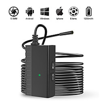 5 million ultra clear 5.5 MMWIFI 1080P endoscope android iOS phone camera hard wire 10meter