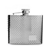 5 Oz hip Polished Stainless Steel Flask with Embossed pattern (Little squares)