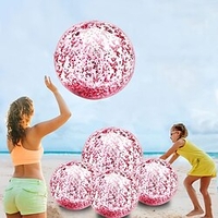 5 Pack Beach Ball Jumbo Pool Toys Balls Giant Confettis Glitters Inflatable Clear Beach Ball Swimming Pool Water Beach Toys Outdoor Summer Party Favors for Kids Adults miniinthebox