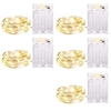 5 Pack Fairy 5M 50LEDs LED Lights Led Battery Operated String Lights with Time Function Waterproof Firefly Lights on Silver Wire for Home Party Wedding Decorations miniinthebox