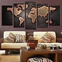 5 Panels Modern Canvas Prints Painting Home Decor Artwork Pictures DecorPrint Rolled Stretched Modern Art Prints Landscape Maps