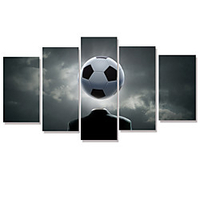 5 Panels Wall Art Canvas Prints Painting Artwork Picture HD World cup European Cup Sports Football Home Decoration Décor Rolled Canvas No Frame Unframed Unstretched miniinthebox