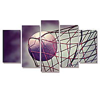 5 Panels Wall Art Canvas Prints Painting Artwork Picture HD World cup European Cup Sports Football Home Decoration Dcor Stretched Frame Ready to Hang miniinthebox